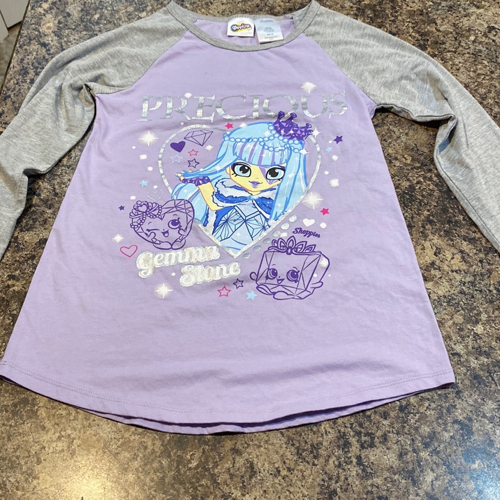 Girls shopkins long sleeve shirt size 10/12